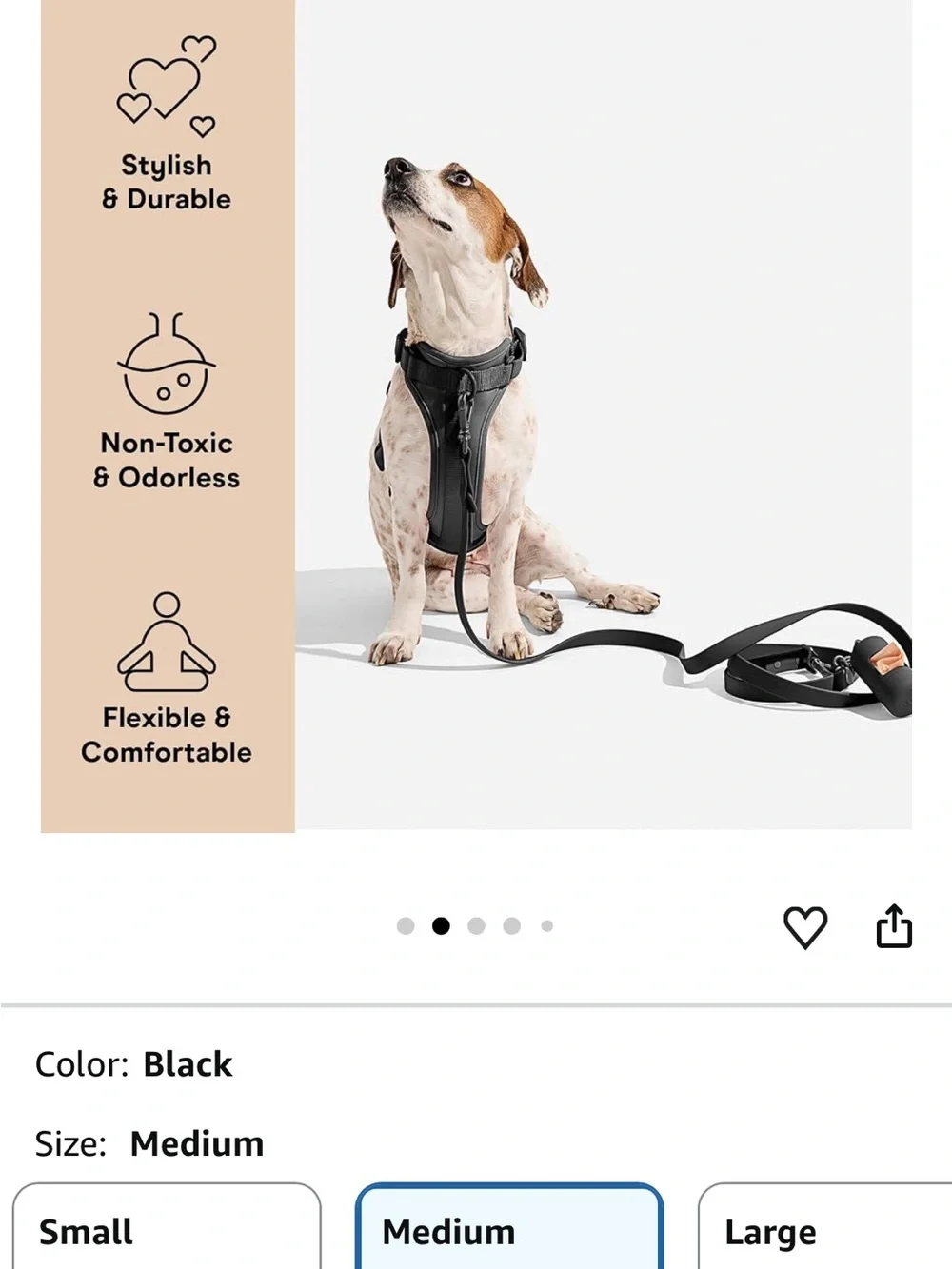 Navy Padded No-Pull Dog Harness